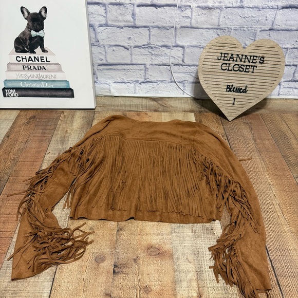 VOCAL WOMEN'S FAUX SUEDE WESTERN FRINGE JACKET small - Picture 16 of 16